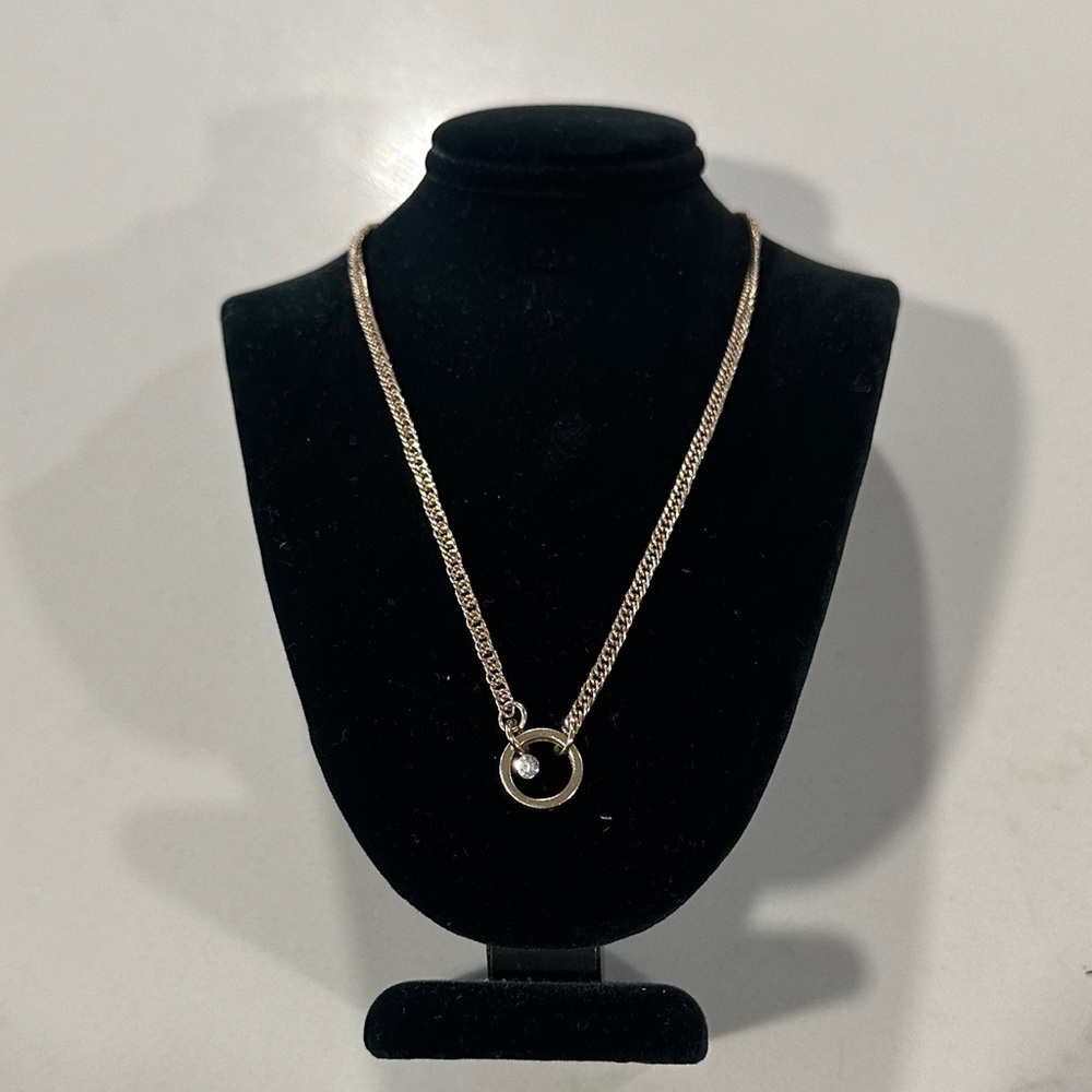 Zara Gold Necklace with Crystal Accent